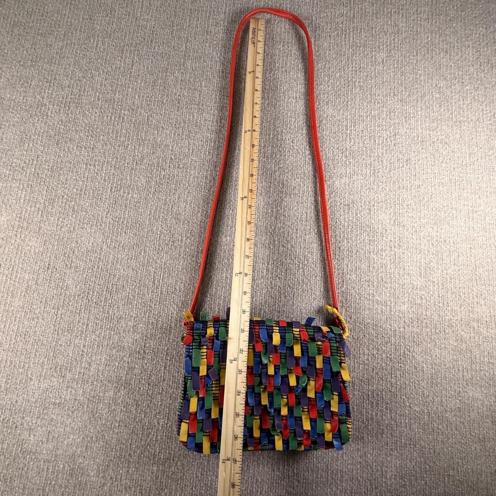 Vintage Narda Collection Patchwork Leather Crossb… - image 7